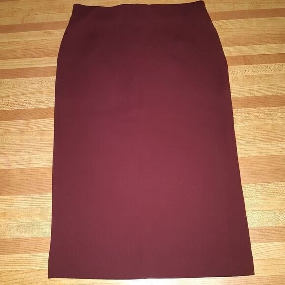 Le Chateau Burgundy Pencil Skirt - Picture 1 of 6